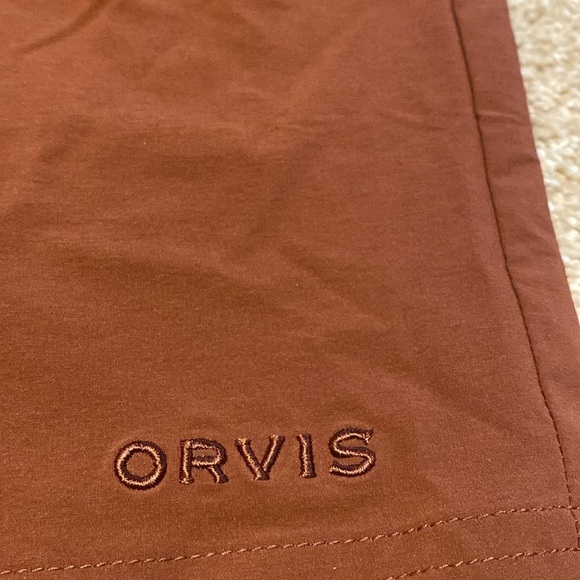 ORVIS NWT Jackson Quick Dry 9” Shorts UPF 50+ Terracotta Gorpcore Size W42 SU24 - Picture 8 of 9